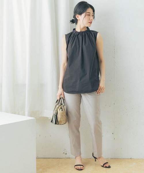 URBAN RESEARCH ROSSO WOMEN（アーバンリサーチ　ロッソ）の「バックリボンギャザーブラウス（シャツ/ブラウス・レディース・チャコールグレー/オレンジ/ライトベージュ・FREE）」の20枚目の写真