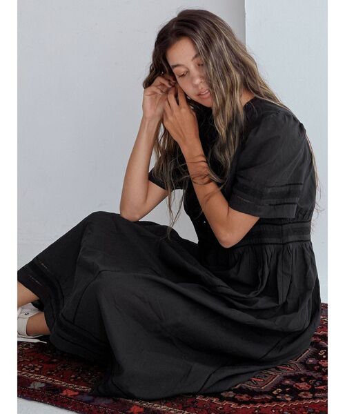 Ungrid（アングリッド）の「コットンマキシワンピース（ワンピース・レディース・オフホワイト/ブラック・FREE）」の5枚目の写真