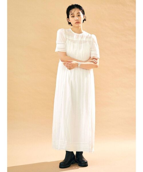 Ungrid（アングリッド）の「コットンマキシワンピース（ワンピース・レディース・オフホワイト/ブラック・FREE）」の3枚目の写真
