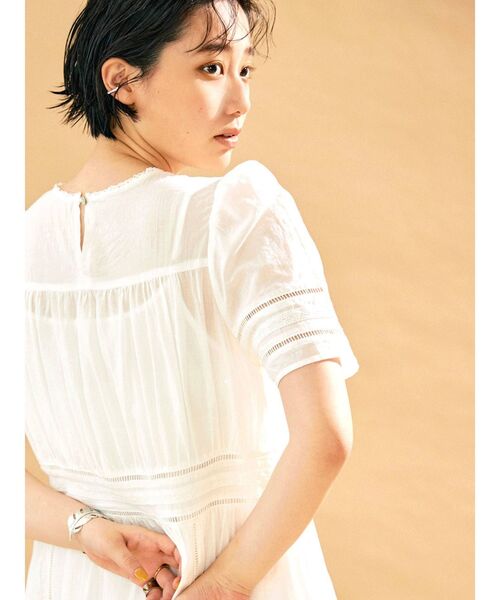 Ungrid（アングリッド）の「コットンマキシワンピース（ワンピース・レディース・オフホワイト/ブラック・FREE）」の9枚目の写真