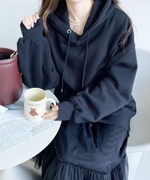 GeeRA | 綿混裏起毛ビッグシルエットパーカー(パーカー)