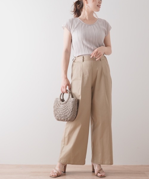 Lilipetit（リリプティ）の「【Lilipetit×Rina】ソフトストレートパンツ（その他パンツ・レディース・アイボリー/ベージュ・M/L）」の7枚目の写真