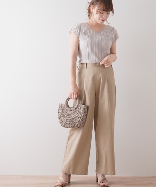 Lilipetit（リリプティ）の「【Lilipetit×Rina】ソフトストレートパンツ（その他パンツ・レディース・アイボリー/ベージュ・M/L）」の10枚目の写真
