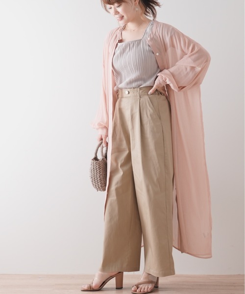 Lilipetit（リリプティ）の「【Lilipetit×Rina】ソフトストレートパンツ（その他パンツ・レディース・アイボリー/ベージュ・M/L）」の4枚目の写真