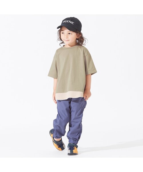 BREEZE（ブリーズ）の「レイヤード風Tシャツ（Tシャツ/カットソー・キッズ・オレンジ/ベージュ/オフホワイト/サックスブルー・100/110/120/130/90/140/150）」の10枚目の写真