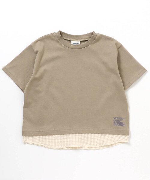 BREEZE（ブリーズ）の「レイヤード風Tシャツ（Tシャツ/カットソー・キッズ・オレンジ/ベージュ/オフホワイト/サックスブルー・100/110/120/130/90/140/150）」の8枚目の写真