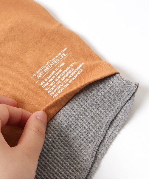 BREEZE（ブリーズ）の「レイヤード風Tシャツ（Tシャツ/カットソー・キッズ・オレンジ/ベージュ/オフホワイト/サックスブルー・100/110/120/130/90/140/150）」の12枚目の写真