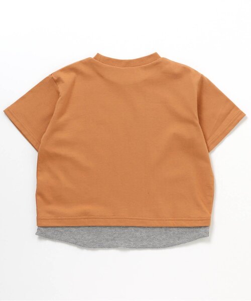 BREEZE（ブリーズ）の「レイヤード風Tシャツ（Tシャツ/カットソー・キッズ・オレンジ/ベージュ/オフホワイト/サックスブルー・100/110/120/130/90/140/150）」の16枚目の写真