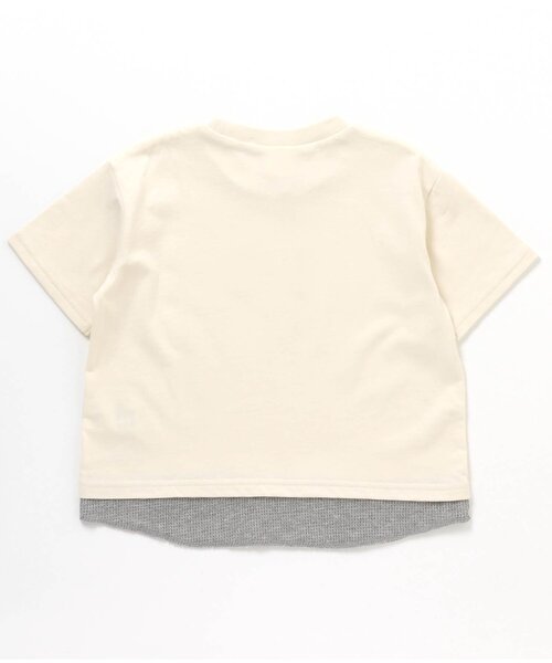 BREEZE（ブリーズ）の「レイヤード風Tシャツ（Tシャツ/カットソー・キッズ・オレンジ/ベージュ/オフホワイト/サックスブルー・100/110/120/130/90/140/150）」の18枚目の写真