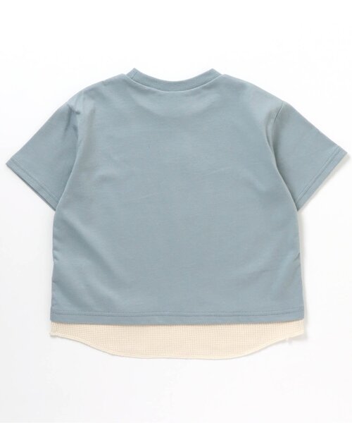 BREEZE（ブリーズ）の「レイヤード風Tシャツ（Tシャツ/カットソー・キッズ・オレンジ/ベージュ/オフホワイト/サックスブルー・100/110/120/130/90/140/150）」の14枚目の写真