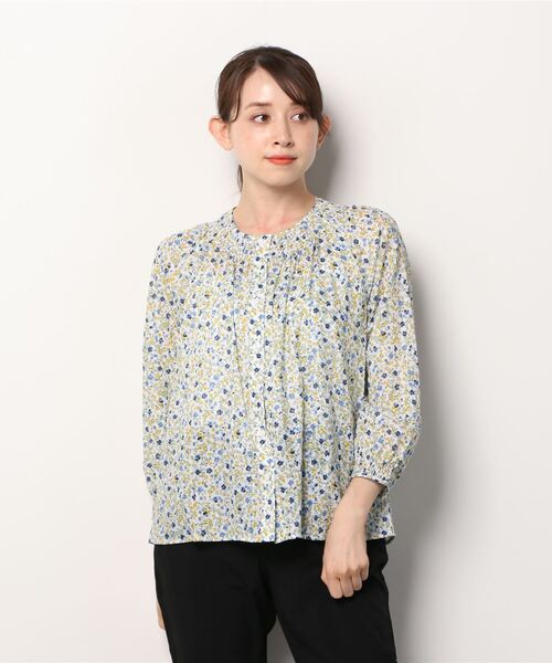 vintage コットンスモックシャツ ブラウス スモック vintage コットン 