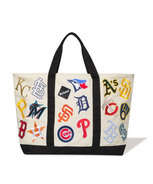 F.C.Real Bristol(エフシーレアルブリストル)の「MLB TOUR ALL TEAM GROCERY TOTE(トートバッグ・メンズ・オフホワイト・FREE)」の4枚目の写真