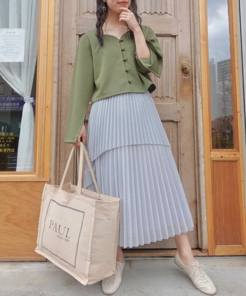 anown(アノン)の「ハートネックショート丈ジャケット【コンテンポラリーダンサー水村里奈×anown 限定コラボ】(ノーカラージャケット・レディース・ブラック/ブラウン/カーキ・FREE)」の11枚目の写真