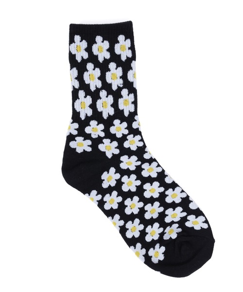 WC(ダブル シー)の「フラワーパターンソックス(ソックス/靴下・レディース・グリーン/ブルー/ブラック/パープル/ホワイト/ピンク/グレー/パープル系その他/ベージュ・FREE)」の21枚目の写真