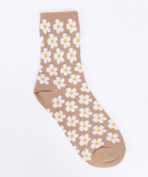 WC(ダブル シー)の「フラワーパターンソックス(ソックス/靴下・レディース・グリーン/ブルー/ブラック/パープル/ホワイト/ピンク/グレー/パープル系その他/ベージュ・FREE)」の19枚目の写真