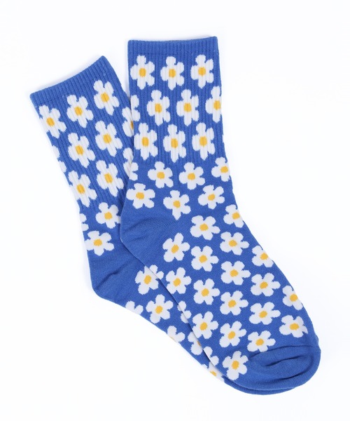 WC(ダブル シー)の「フラワーパターンソックス(ソックス/靴下・レディース・グリーン/ブルー/ブラック/パープル/ホワイト/ピンク/グレー/パープル系その他/ベージュ・FREE)」の10枚目の写真