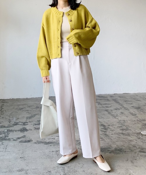 LIAN（リアン）の「2WAYクロップドニットカーディガン（カーディガン/ボレロ・レディース・アイボリー/イエロー/ブラック/レッド/ブラウン/グリーン/ピンク/イエロー系その他・FREE）」の16枚目の写真