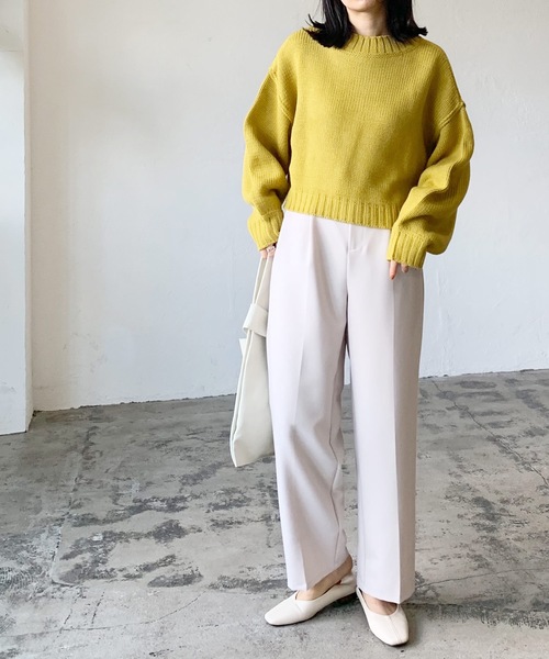 LIAN（リアン）の「2WAYクロップドニットカーディガン（カーディガン/ボレロ・レディース・アイボリー/イエロー/ブラック/レッド/ブラウン/グリーン/ピンク/イエロー系その他・FREE）」の20枚目の写真