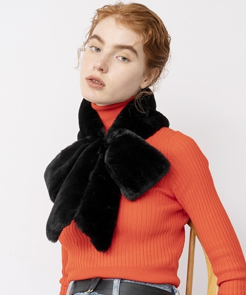 Casselini（キャセリーニ）の「Casselini(キャセリーニ)リボンティペット（マフラー・レディース・ブラック/グリーン/その他/その他1/レオパード・FREE）」の18枚目の写真