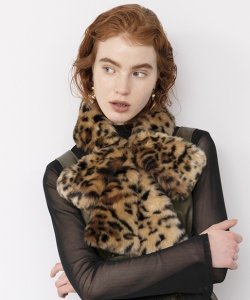 Casselini（キャセリーニ）の「Casselini(キャセリーニ)リボンティペット（マフラー・レディース・ブラック/グリーン/その他/その他1/レオパード・FREE）」の16枚目の写真