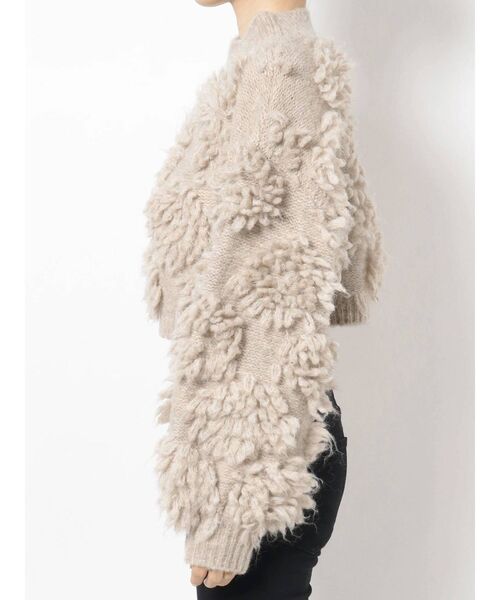 MURUA（ムルーア）の「ボンボンループニット（ニット/セーター・レディース・ブラウン/アイボリー・FREE）」の15枚目の写真