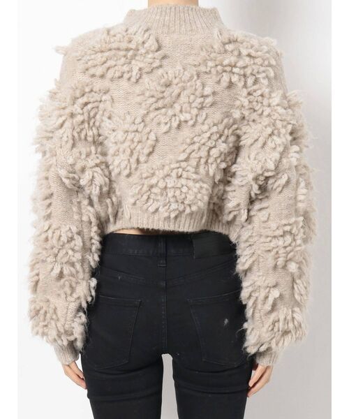 MURUA（ムルーア）の「ボンボンループニット（ニット/セーター・レディース・ブラウン/アイボリー・FREE）」の16枚目の写真