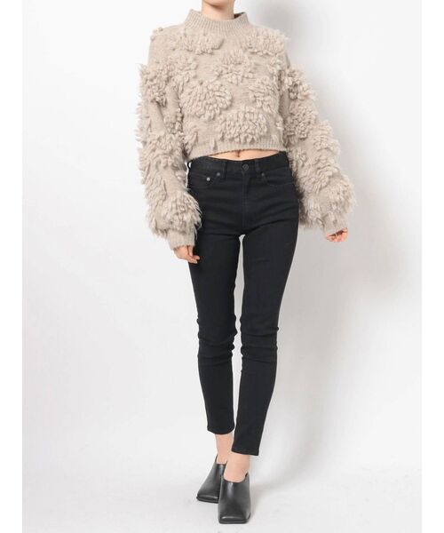 MURUA（ムルーア）の「ボンボンループニット（ニット/セーター・レディース・ブラウン/アイボリー・FREE）」の20枚目の写真