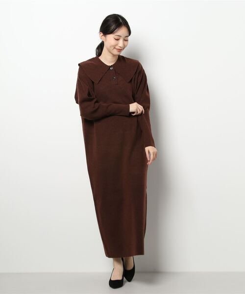 LOWRYS FARM（ローリーズファーム）の「ニットエリツキワンピース