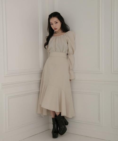 ANDGEEBEE（アンジービー）の「ジャガードパフスリーブトップス（その他トップス・レディース・ベージュ/ブラック・MEDIUM）」の16枚目の写真