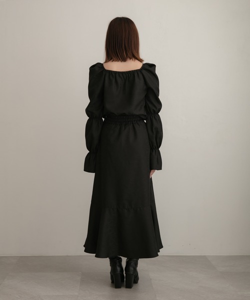 ANDGEEBEE（アンジービー）の「ジャガードパフスリーブトップス（その他トップス・レディース・ベージュ/ブラック・MEDIUM）」の15枚目の写真