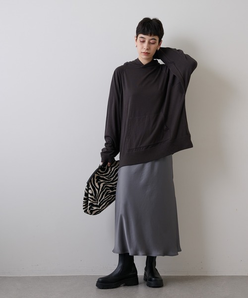 Whim Gazette（ウィムガゼット）の「裏毛スウェットパーカー（パーカー・レディース・チャコールグレー・FREE）」の7枚目の写真