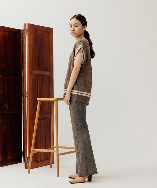 RANDEBOO(ランデブー)の「Lace ivy slacks(スラックス・レディース・カーキ/アイボリー・FREE)」の13枚目の写真