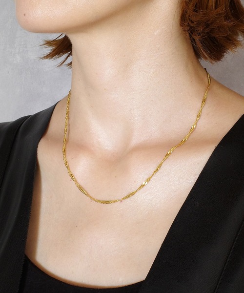 SIGNAL(シグナル)の「【SIGNAL/シグナル】Screw Necklace/ スクリューネックレス(ネックレス・レディース・ゴールド・40cm)」の1枚目の写真