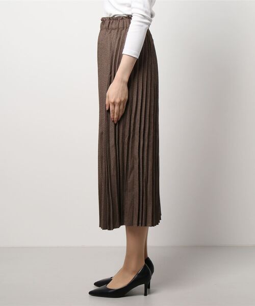 Samansa Mos2 blue（サマンサモスモスブルー）の「チェックプリーツスカート（スカート・レディース・ベージュ/ブラウン/グリーン・ﾌﾘ-）」の5枚目の写真