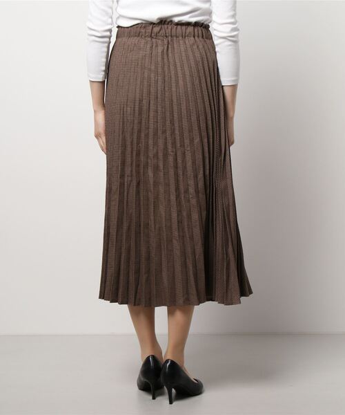 Samansa Mos2 blue（サマンサモスモスブルー）の「チェックプリーツスカート（スカート・レディース・ベージュ/ブラウン/グリーン・ﾌﾘ-）」の4枚目の写真