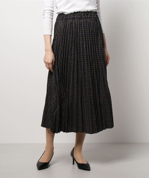 Samansa Mos2 blue（サマンサモスモスブルー）の「チェックプリーツスカート（スカート・レディース・ベージュ/ブラウン/グリーン・ﾌﾘ-）」の7枚目の写真