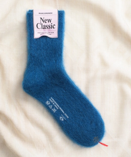 And A(アンドエー)の「MARCOMONDE マルコモンド / mohair ribbed socks モヘアリブソックス / 84N3/1MO-16C(ソックス/靴下・レディース・ブラウン/ピンク/ブルー/アイボリー/ピンク系その他2・WOMENS)」の4枚目の写真