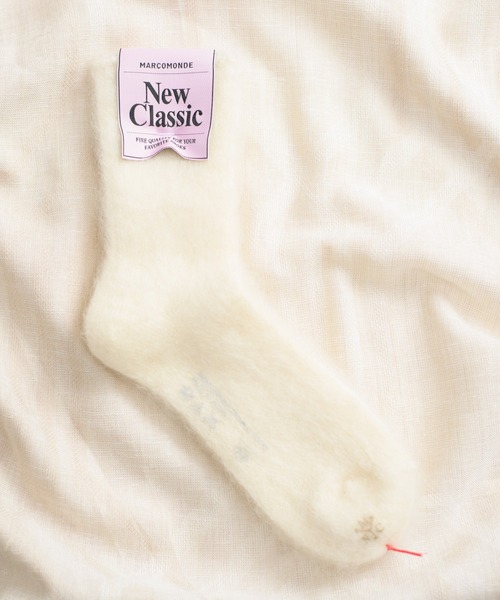 And A(アンドエー)の「MARCOMONDE マルコモンド / mohair ribbed socks モヘアリブソックス / 84N3/1MO-16C(ソックス/靴下・レディース・ブラウン/ピンク/ブルー/アイボリー/ピンク系その他2・WOMENS)」の2枚目の写真