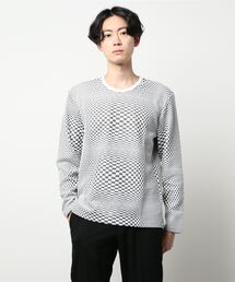 NICOLE CLUB FOR MEN | ジオメトリックブリスタージャカードカットソー(Tシャツ/カットソー)