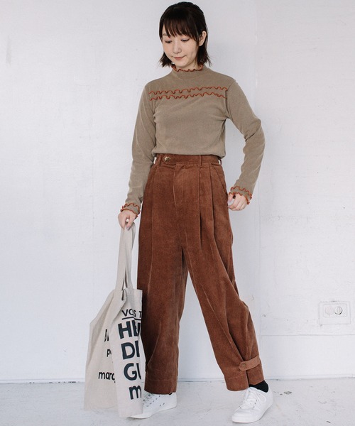 POU DOU DOU(プードゥドゥ)の「コーデュロイオジパンツ(その他パンツ・レディース・アイボリー/ピンク/ブラウン/ブルー・3)」の22枚目の写真