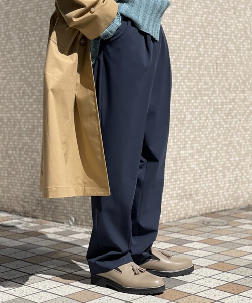 GARDEN TOKYO(ガーデントウキョウ)の「NEW STOCKS OF THE DEAD/ニューストックオブザデッド/ツータックテーパードトラウザーズ(スラックス・メンズ・ブラック/ネイビー/ベージュ・2/1/3)」の4枚目の写真