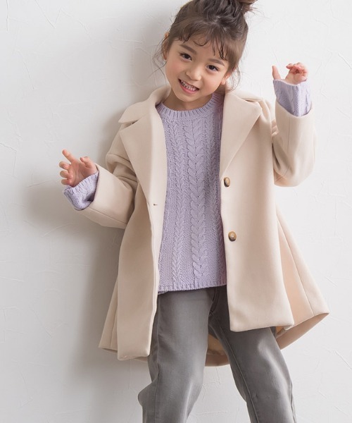 lulpini(ルルピー二)の「kids ケーブルAラインニット(ニット/セーター・キッズ・アイボリー/シルバーグレー/ラベンダー・S/M/L)」の22枚目の写真