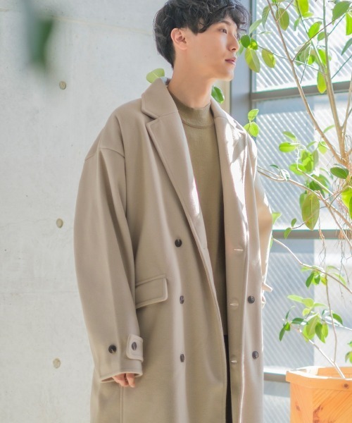 improves（インプローブス）の「テックメルトン ダブル チェスターコート（チェスターコート・メンズ・クリーム/ブラック/オリーブ/グレイッシュブルー・X-LARGE/MEDIUM/LARGE）」の2枚目の写真