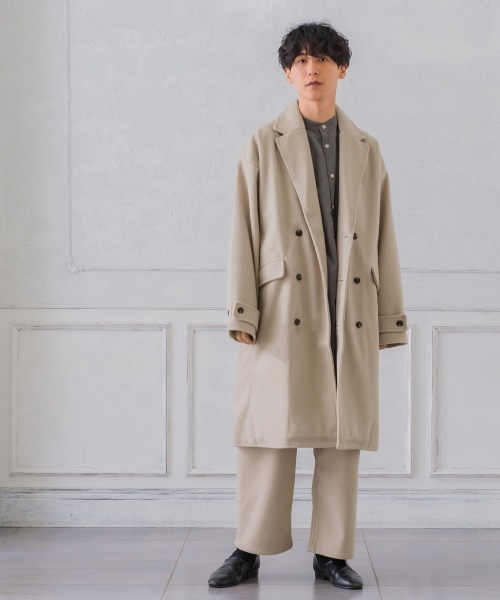 improves（インプローブス）の「テックメルトン ダブル チェスターコート（チェスターコート・メンズ・クリーム/ブラック/オリーブ/グレイッシュブルー・X-LARGE/MEDIUM/LARGE）」の6枚目の写真