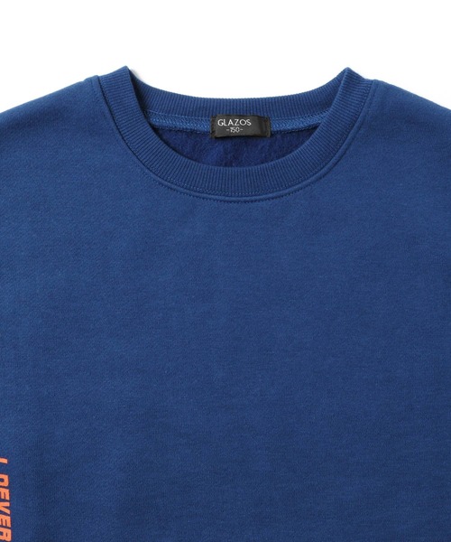 GLAZOS（グラソス）の「裏起毛・ドロップショルダー縦ロゴ袖ファスナートレーナー【セットアップ対応】（スウェット・キッズ・ブルー/ブラック/グレー・130cm/150cm/170cm/140cm/160cm）」の17枚目の写真