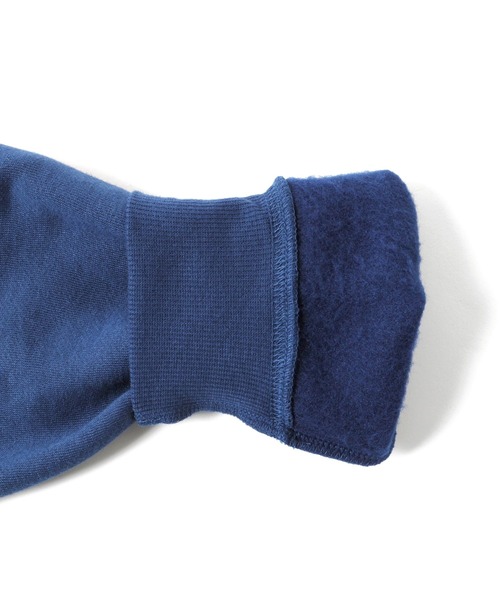 GLAZOS（グラソス）の「裏起毛・ドロップショルダー縦ロゴ袖ファスナートレーナー【セットアップ対応】（スウェット・キッズ・ブルー/ブラック/グレー・130cm/150cm/170cm/140cm/160cm）」の10枚目の写真