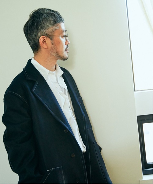 THROW(スロー)の「【THROW / スロー】for BOUCLE 別注 アトリエメルトンコート(その他アウター・メンズ・ネイビー・FREE)」の11枚目の写真