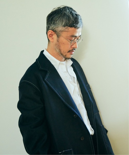 THROW(スロー)の「【THROW / スロー】for BOUCLE 別注 アトリエメルトンコート(その他アウター・メンズ・ネイビー・FREE)」の18枚目の写真