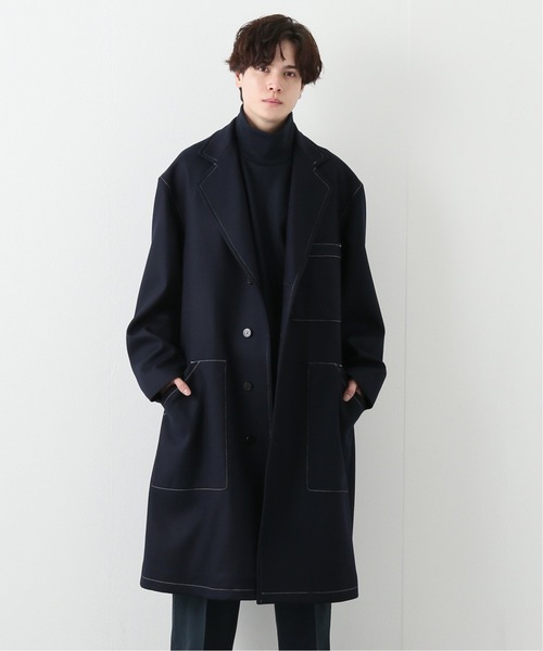 THROW(スロー)の「【THROW / スロー】for BOUCLE 別注 アトリエメルトンコート(その他アウター・メンズ・ネイビー・FREE)」の5枚目の写真