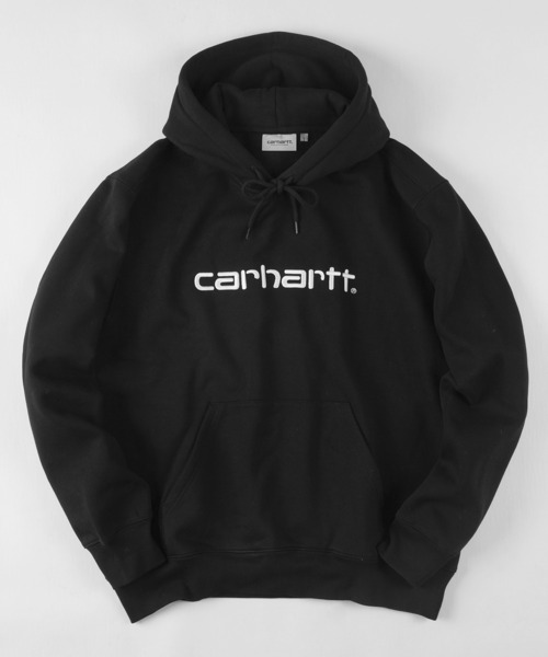 Carhartt WIP(カーハートダブリューアイピー)の「【Carhartt/カーハート】ワンポイント ブランドロゴ刺繍 フードプルパーカー/ HOODED CARHARTT SWEAT SHIRT(パーカー・メンズ・ブラック/パープル/ブルーグリーン・M/L/XL)」の2枚目の写真